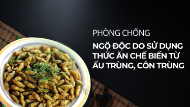Phòng chống ngộ độc do sử dụng thức ăn chế biến từ ấu trùng, côn trùng