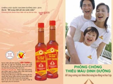 Bổ sung chất sắt vào nước mắm