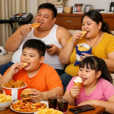 Béo phì không chỉ là chuyện của con mà là lối sống của cả nhà