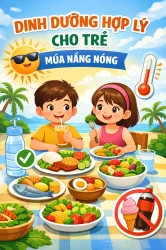 Dinh dưỡng hợp lý cho trẻ mùa nắng nóng