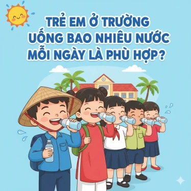 Trẻ em ở trường uống bao nhiêu nước mỗi ngày là phù hợp?