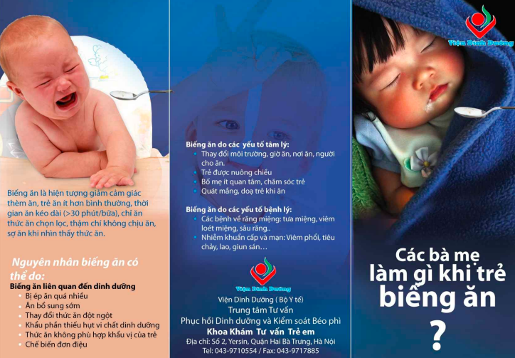 Tờ rơi Các bà mẹ làm gì khi trẻ biếng ăn