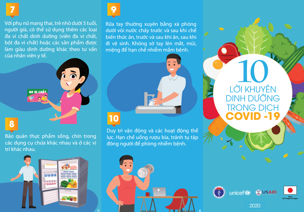 Tờ rơi 10 Lời khuyên dinh dưỡng trong dịch COVID-19