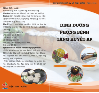 Tờ rơi Dinh dưỡng phòng bệnh tăng huyết áp